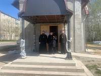 Архипастырское посещение строящегося Георгиевского храма г. Павловский Посад 