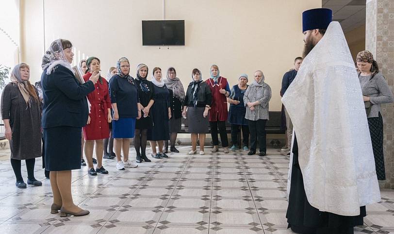 Освящение средней школы №13 в Павловском Посаде