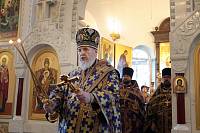 Архиерейское богослужение в храме Новомучеников и исповедников Балашихинских микрорайона Кучино 