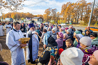 Освящение поклонного креста перед въездом в наукоград Фрязино